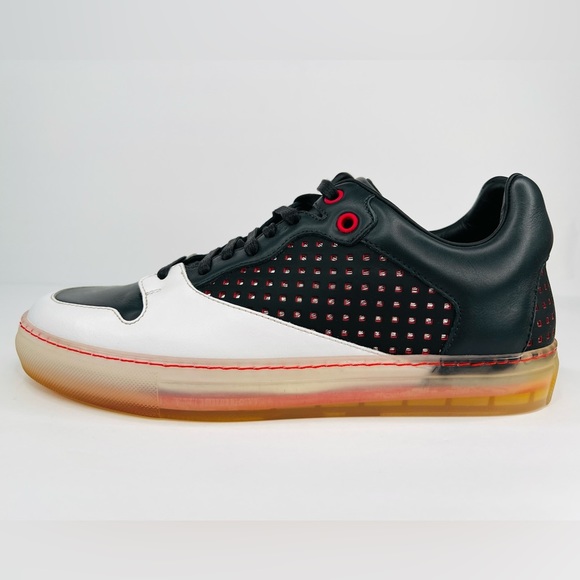 Balenciaga Perforated Navy Leather Translucent Men Sneakers. Size EU 39 - Picture 3 of 16